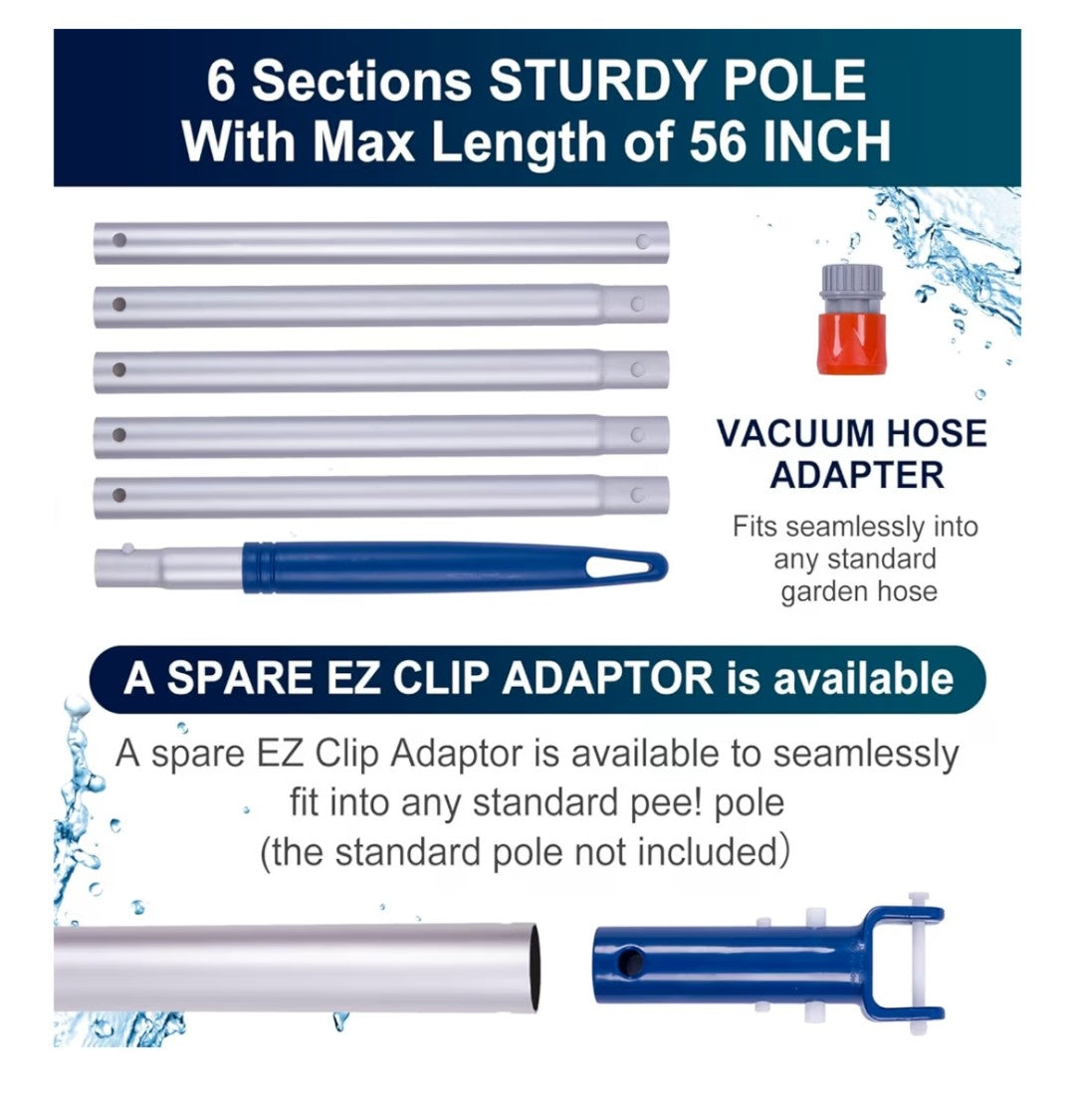POOLAZA Manual Pool Vacuum