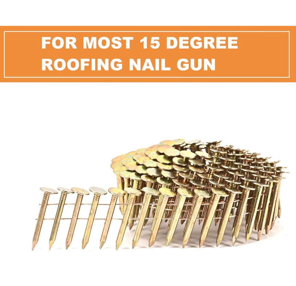 (306)
3600 Count Coil Roofing Nails 3/4-Inch x .120-Inch for Roofing Nail Gun.