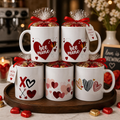 Valentines Mugs with Candy (Set of 5)