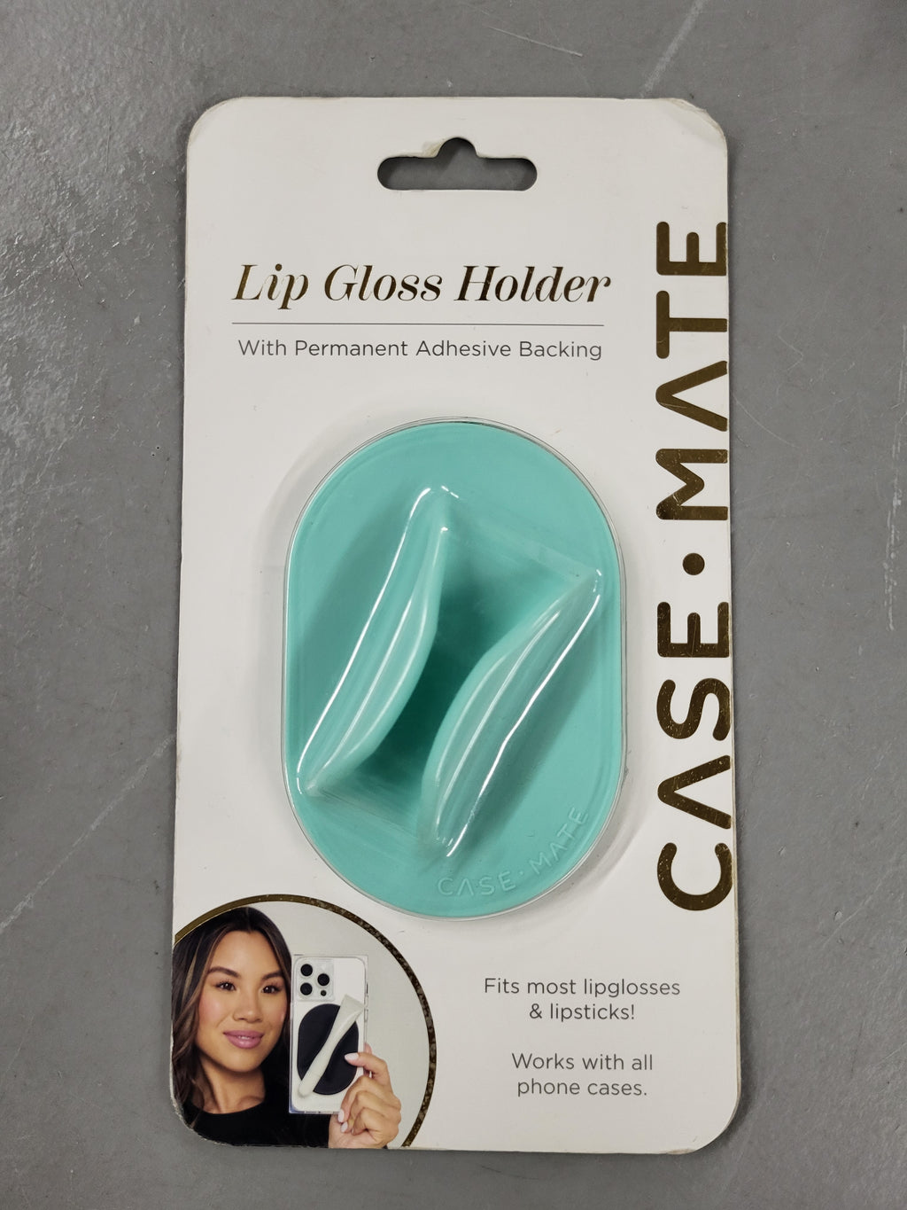 Case-Mate Permanent Adhesive Backing Lip Gloss Holder (Mint not Pink)