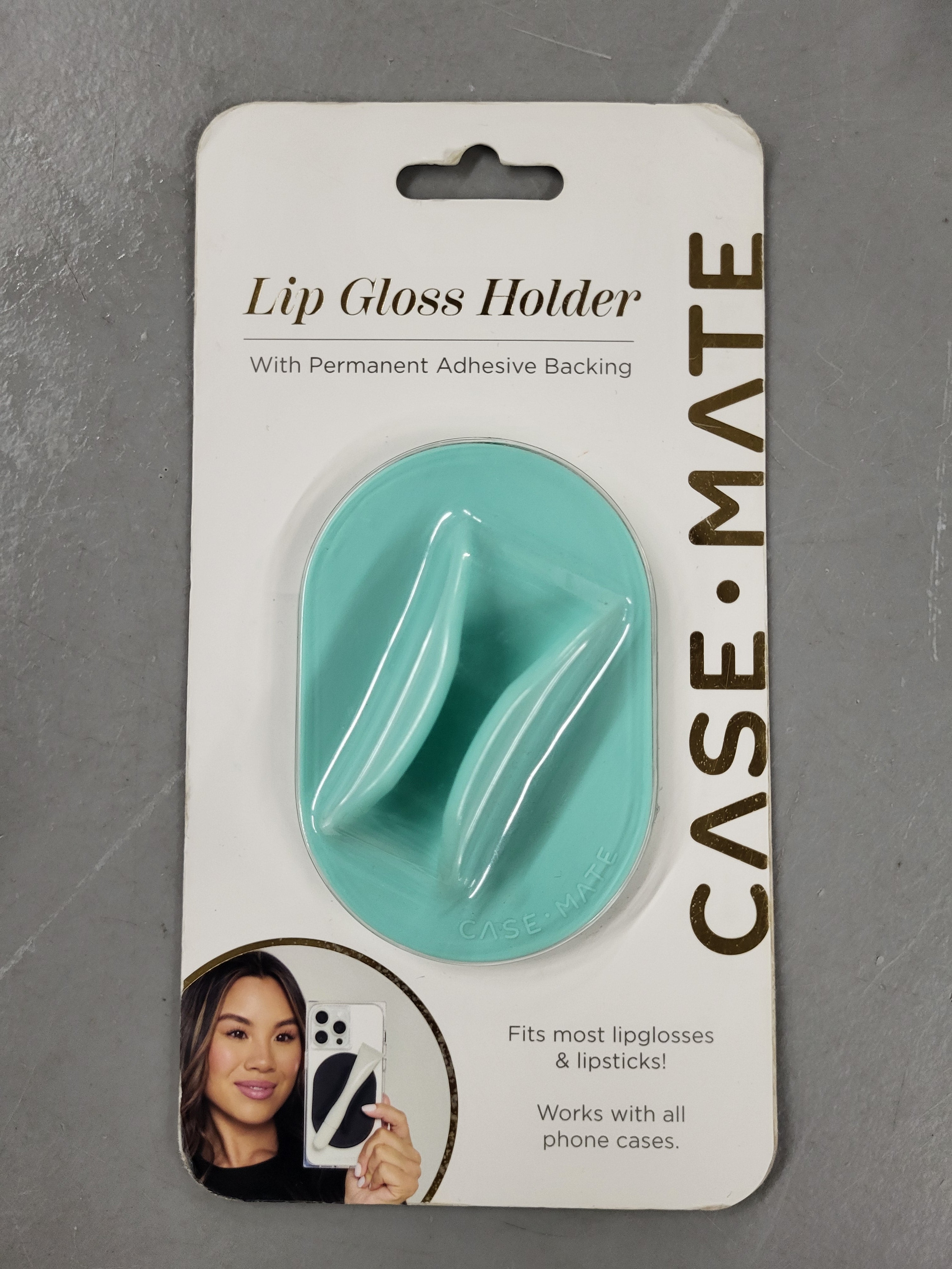 Case-Mate Permanent Adhesive Backing Lip Gloss Holder (Mint not Pink)