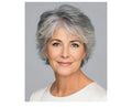 SEVENCOLORS Short Grey Wigs for White Women Layered Mixed .