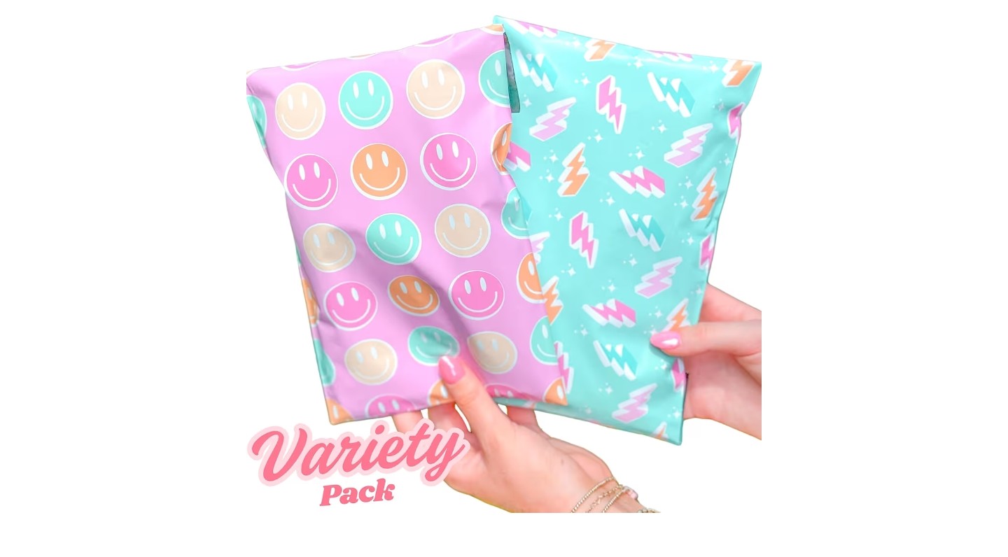 35 Pack Designer Poly Mailer Variety Pack
Heavy Duty, Waterproof, Self-Seal, Tear-Resistant, Cute Mailing Envelopes