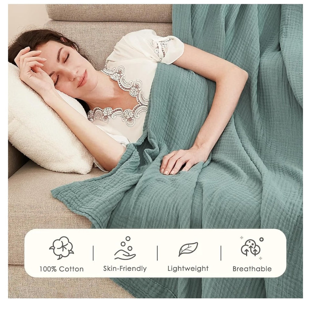 EMME Muslin Throw Blanket (50in x 70in)