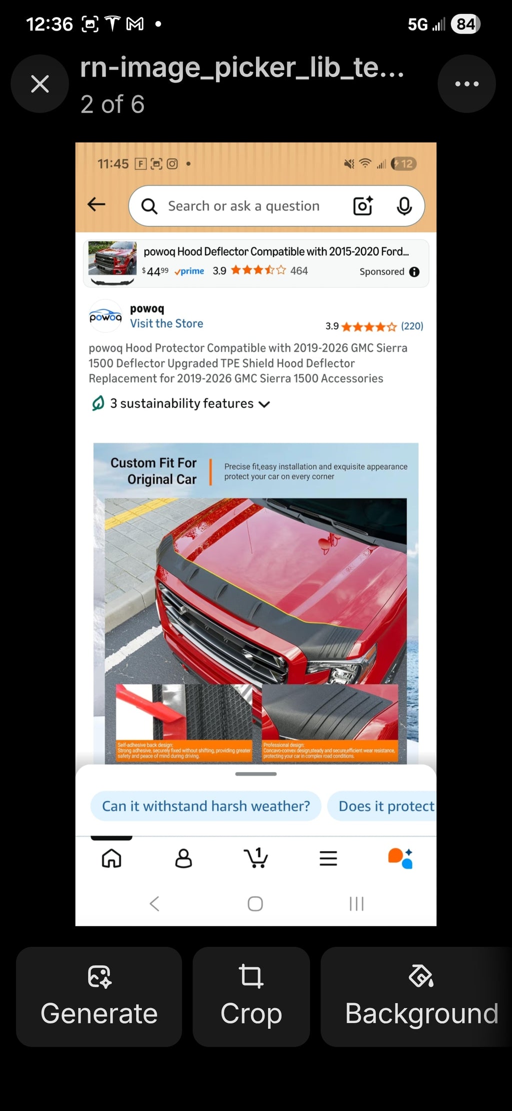 Powoq Hood Protector (2019-2026 GMC Sierra 1500)