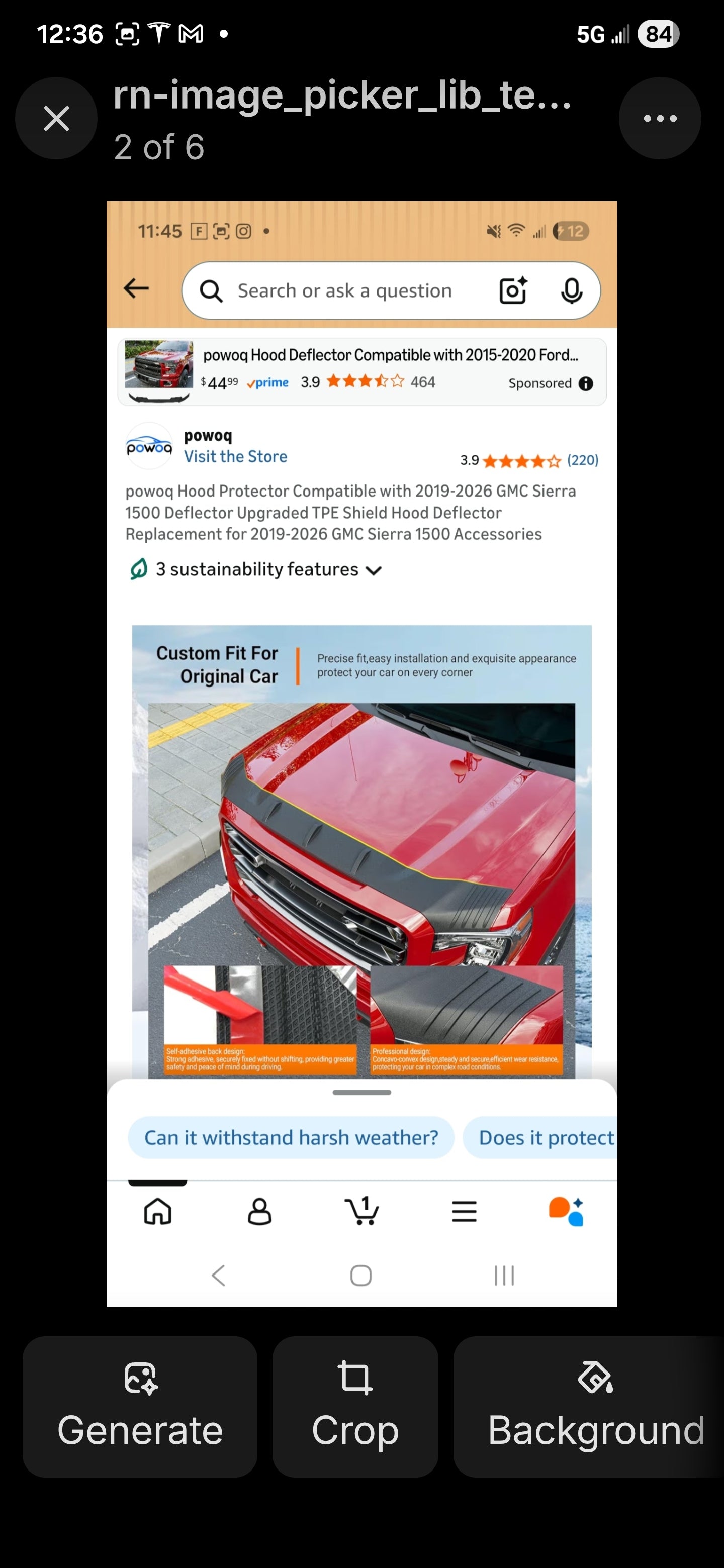 Powoq Hood Protector (2019-2026 GMC Sierra 1500)