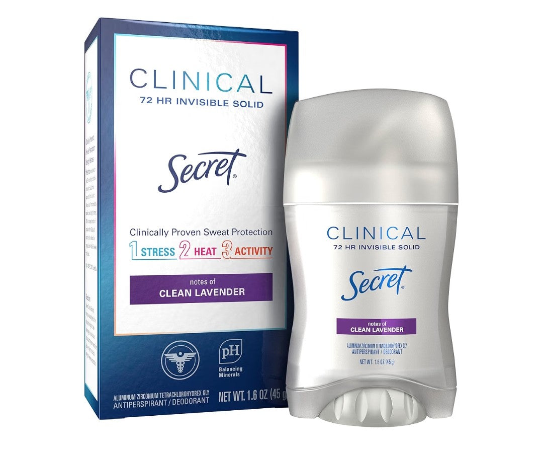 Secret Clinical Strength 72 Hour Invisibile Solid, Clean Lavender (1.6oz)