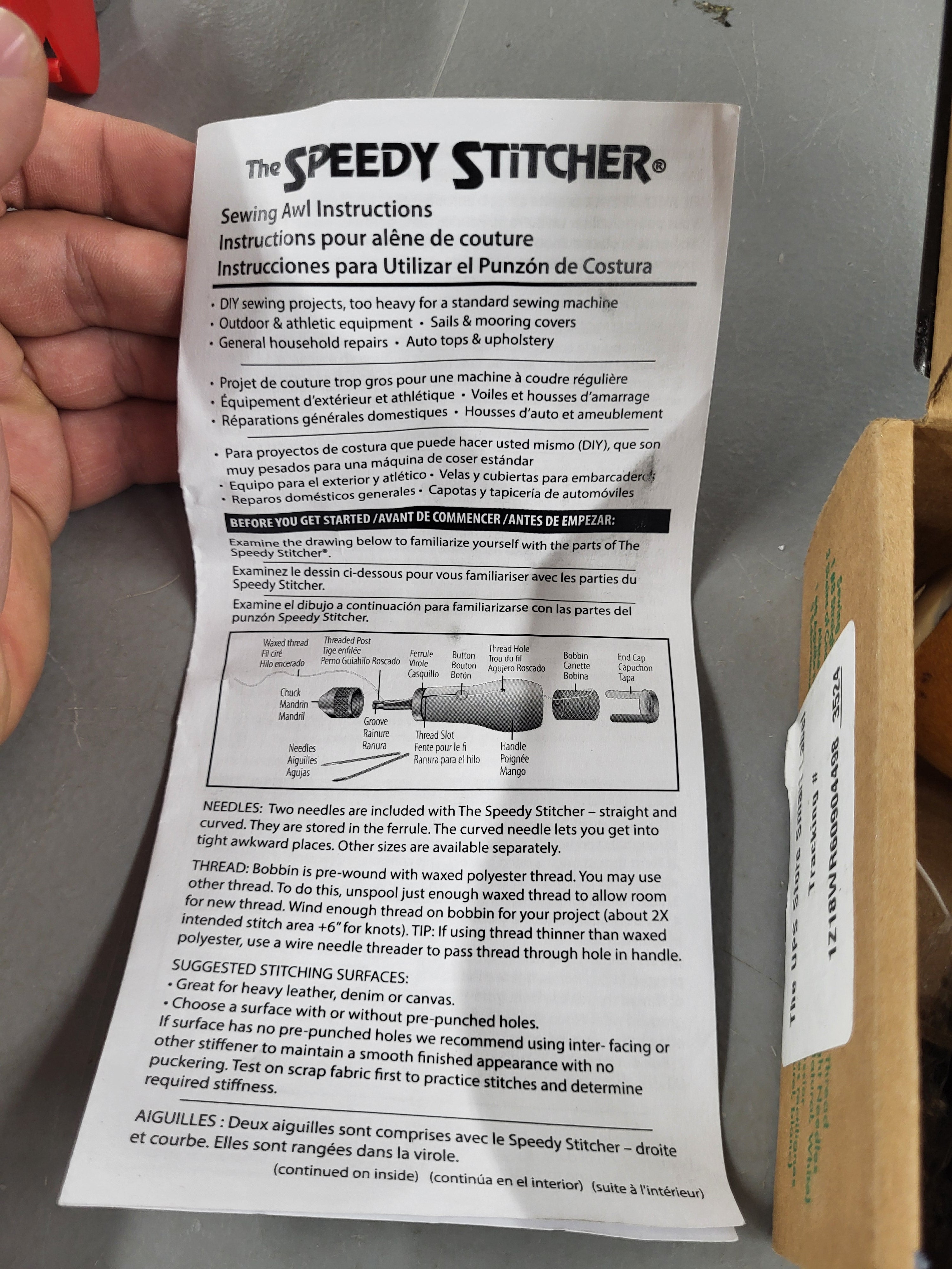 Speedy Stitcher Deluxe Sewing Awl Kit