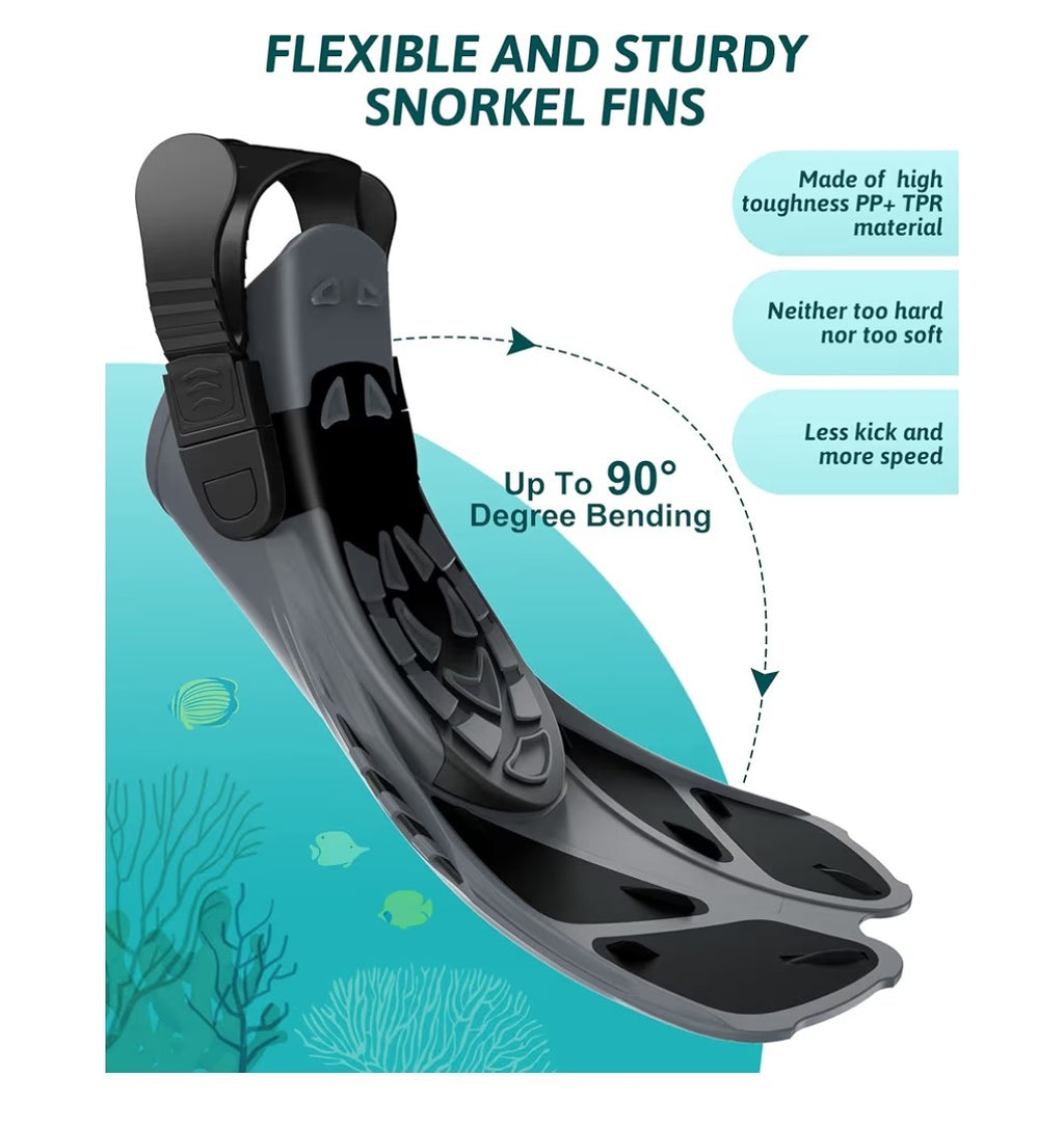 Viginsul Full Face Snorkel & Adjustable Fins