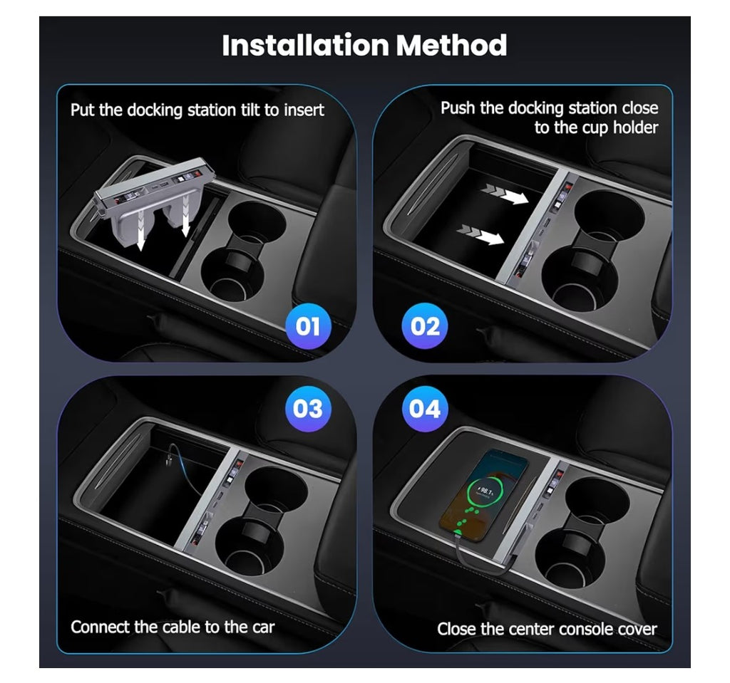 Central Control Dock for Tesla Model 3/Y