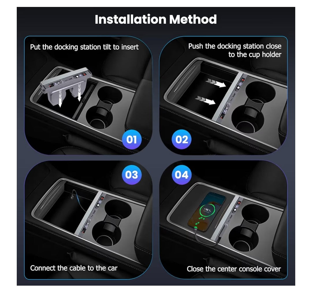 Central Control Dock for Tesla Model 3/Y