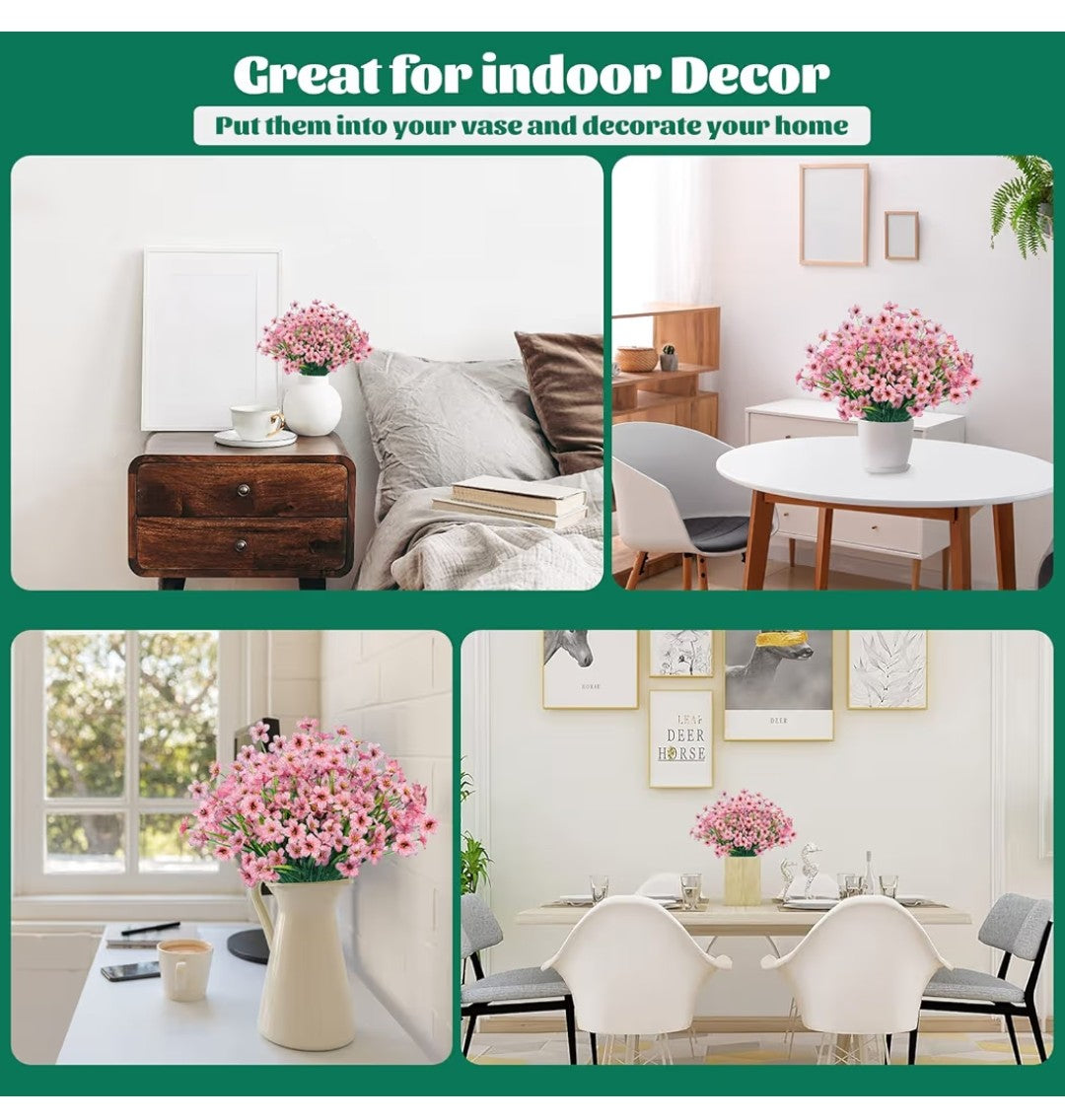 Artificial Flowers 24pcs (Pink)