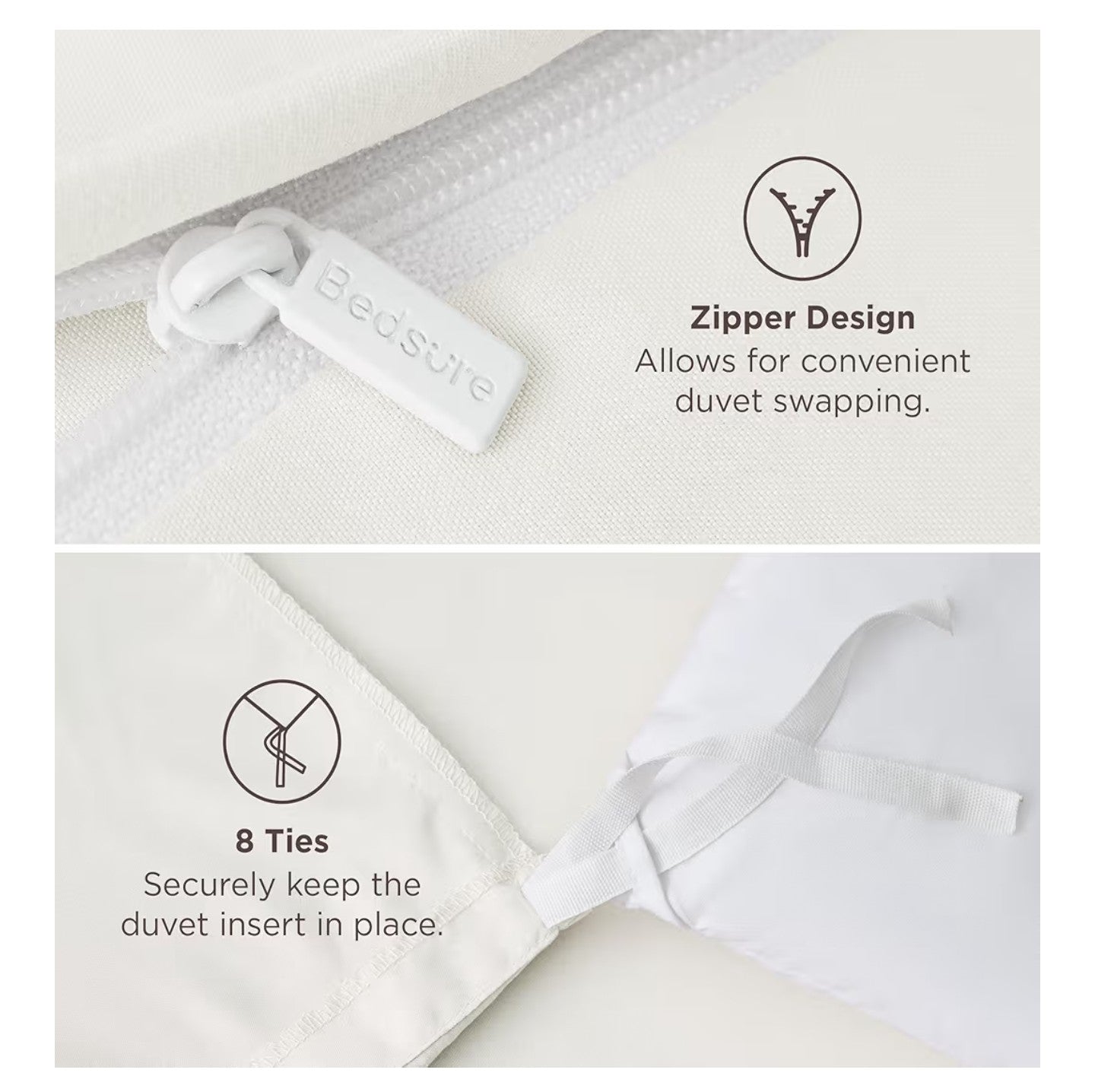Bedsure Duvet Cover King Size - Soft Double Brushed Bedding.