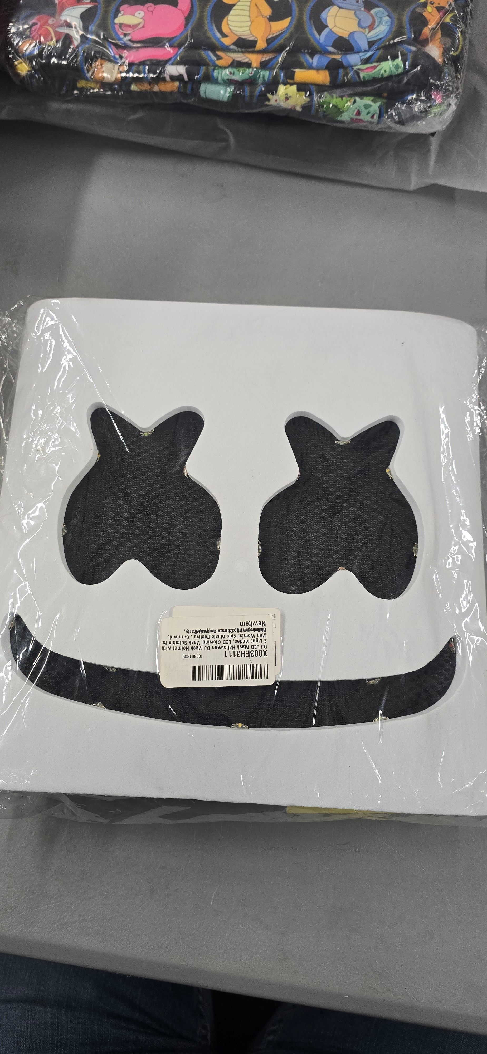 InSpirit Designs Kids EL Wire Light-Up Marshmello Half Mask