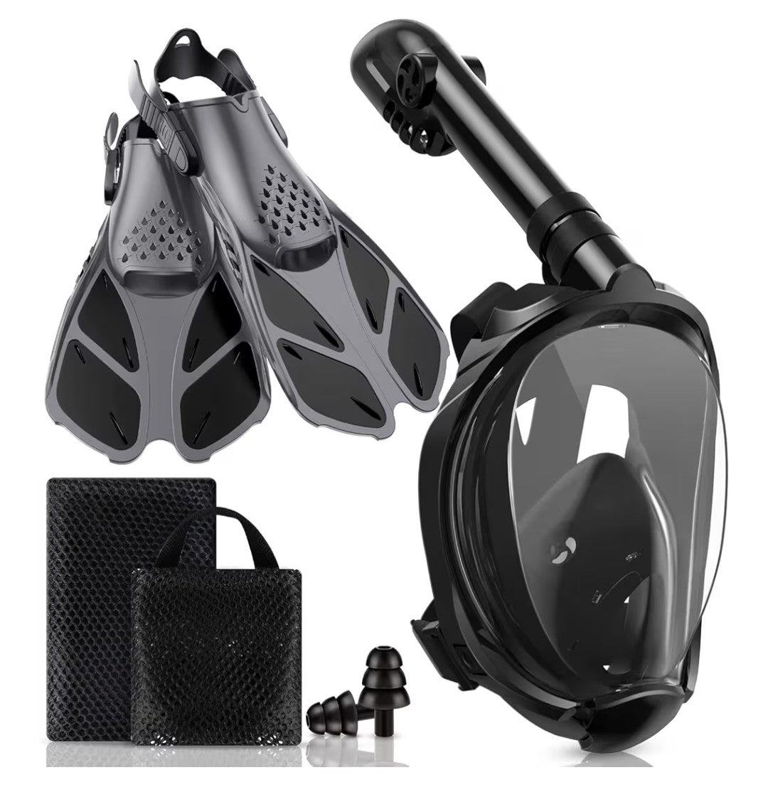 Viginsul Full Face Snorkel & Adjustable Fins