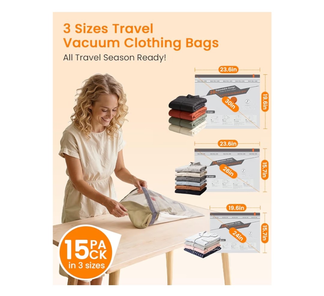 Foxmoon Vacuum Storage Bag Set with Pump