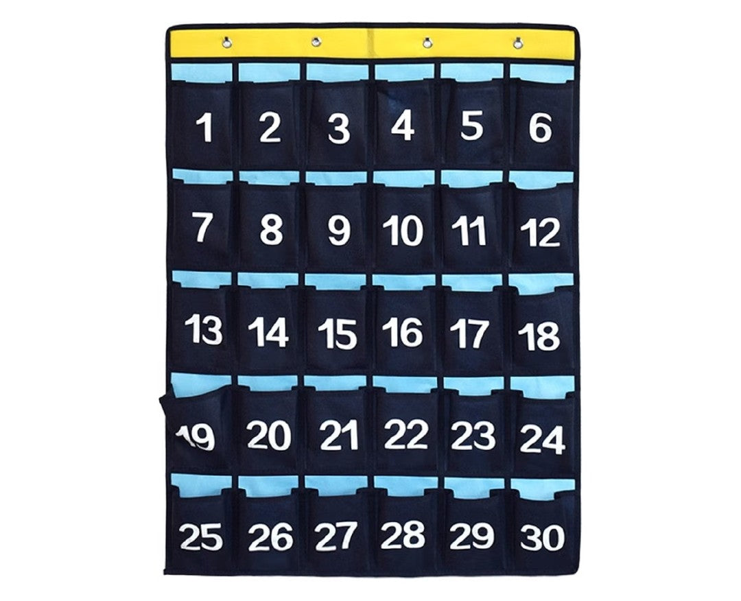 Over Door Hanging Classroom Organizer (30 Pockets)
