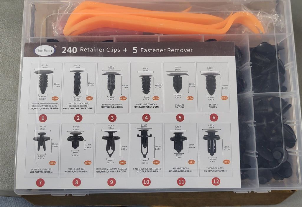 JinnEterri 240 Retainer clips + 5 faster removers