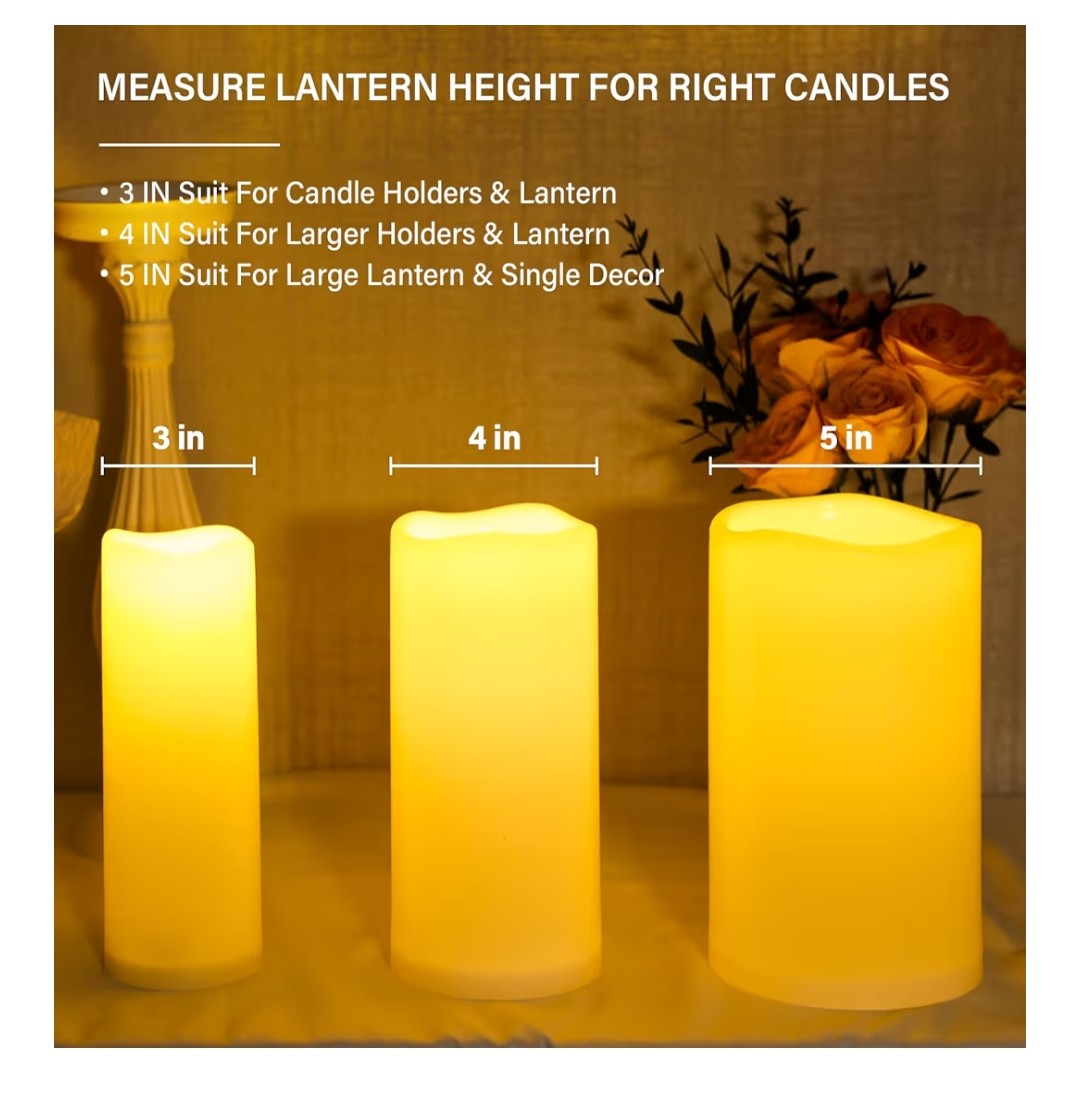 6x4in Flameless Candles 2 pack