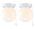 Project Source 6 inch Globe Flushmount Lights (2 pack)