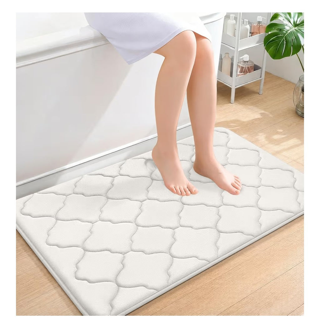 Memory Foam Bath Mat 36x24in (Cream)