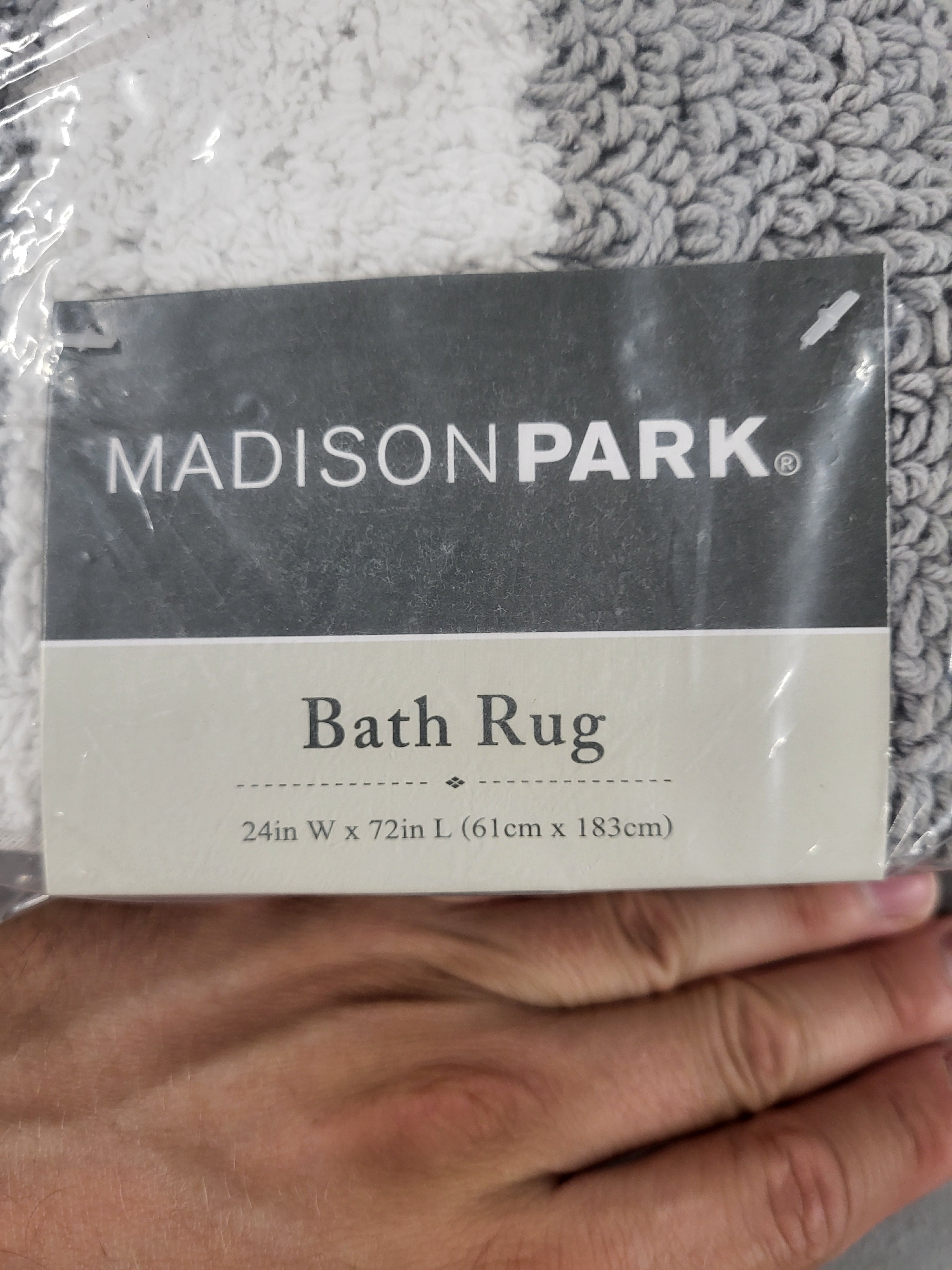 Madison Park Bath Rug 24in x 72in (Grey)