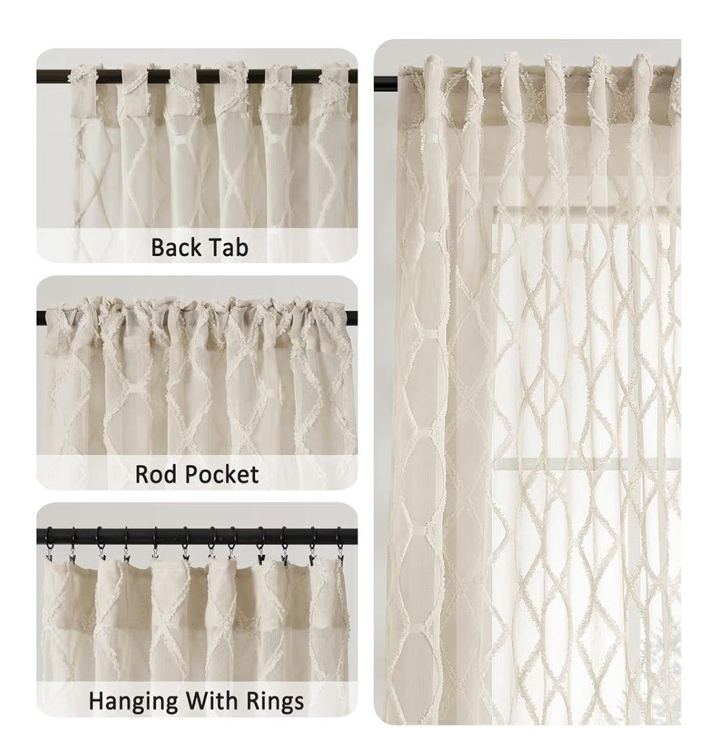 Sheer Curtains 52x84
