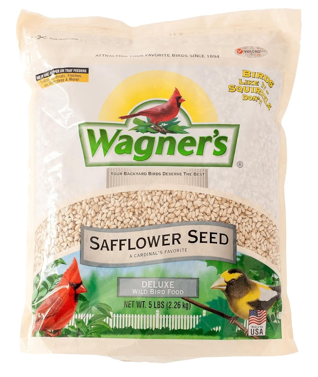Safflower Seed, Deluxe Wild Bird Food (5lbs)
