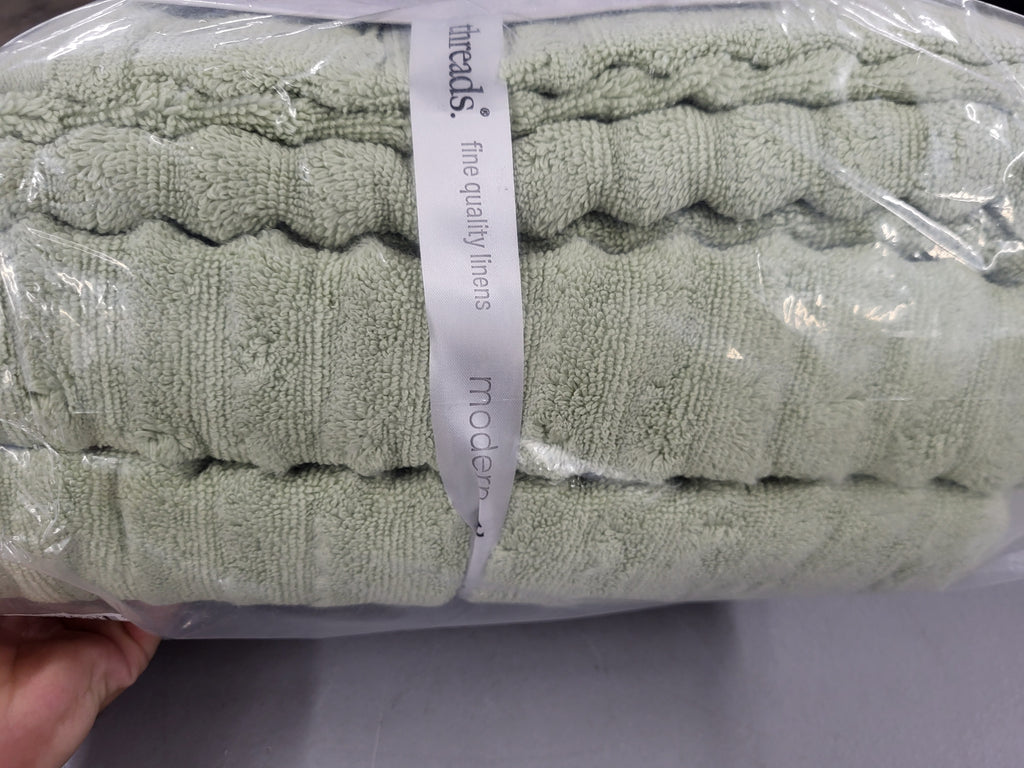 Modern Threads 6 pieve Towel Set (NOT BLUE, Sage Green)