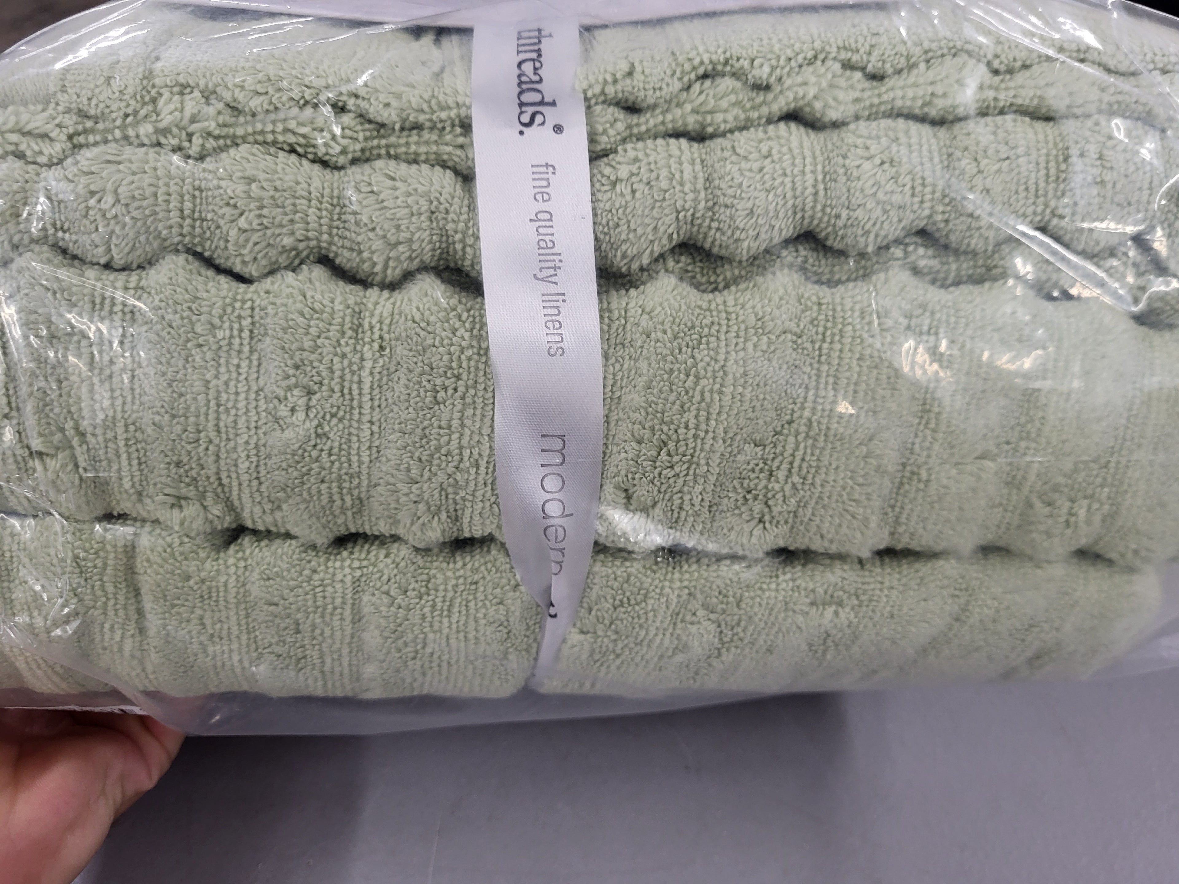 Modern Threads 6 pieve Towel Set (NOT BLUE, Sage Green)