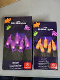 50 LED Lights (Purple) and 50 Mini Lights (Orange)