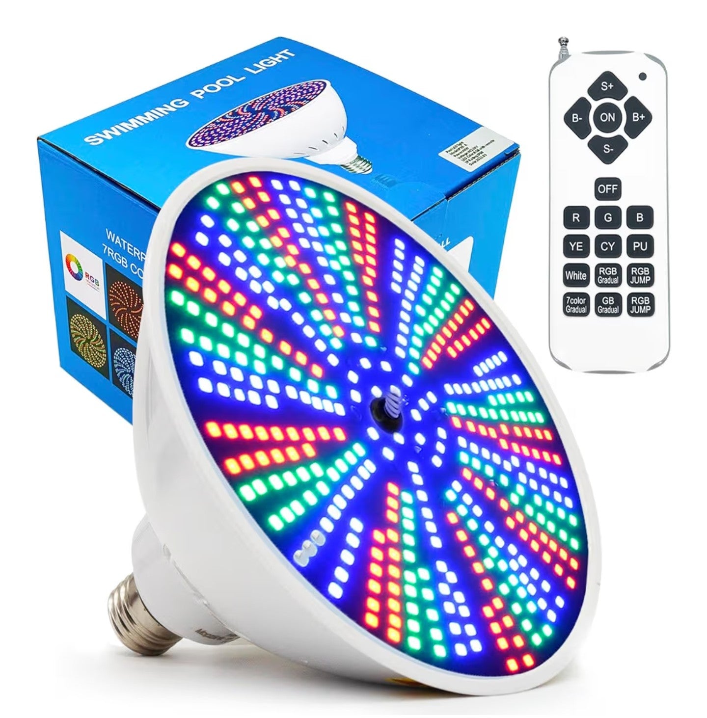 (244)
2025 Upgraded 50W Color LED Pool Light Bulb.