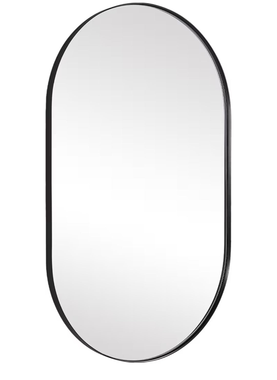 Black Oval/Pill Shaped Mirror