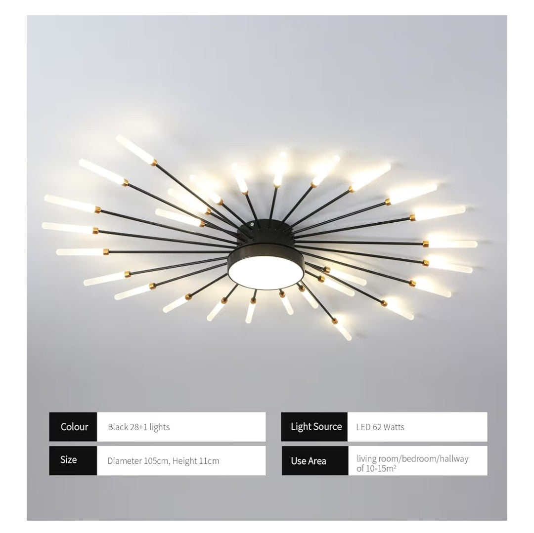 JAYMP Lighting Modern Ceiling Light Flower Shape (28 + 1 Lights)