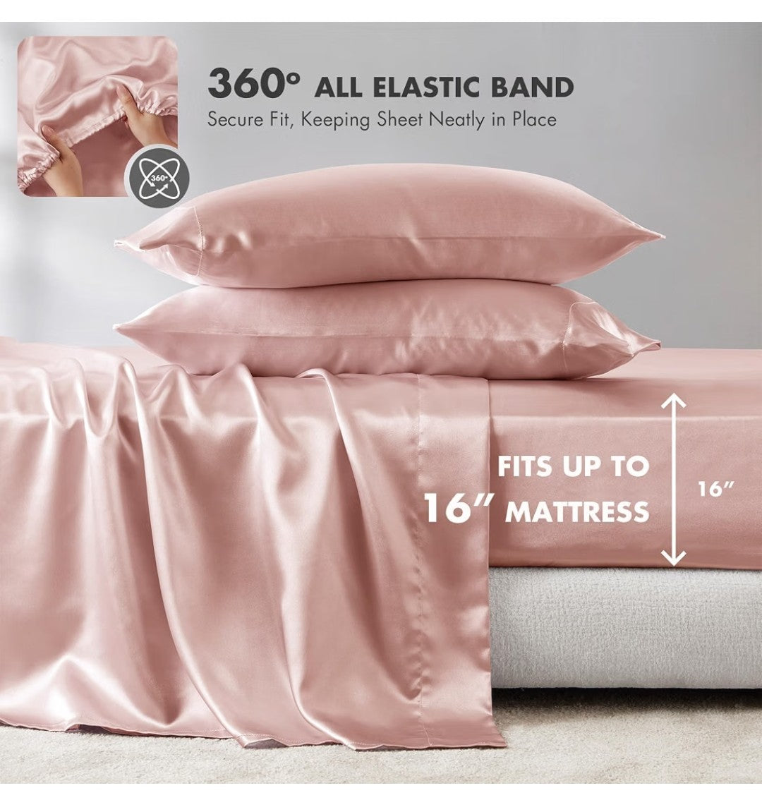 Madison Park Essentials 6 piece Satin Sheet Set (Full)