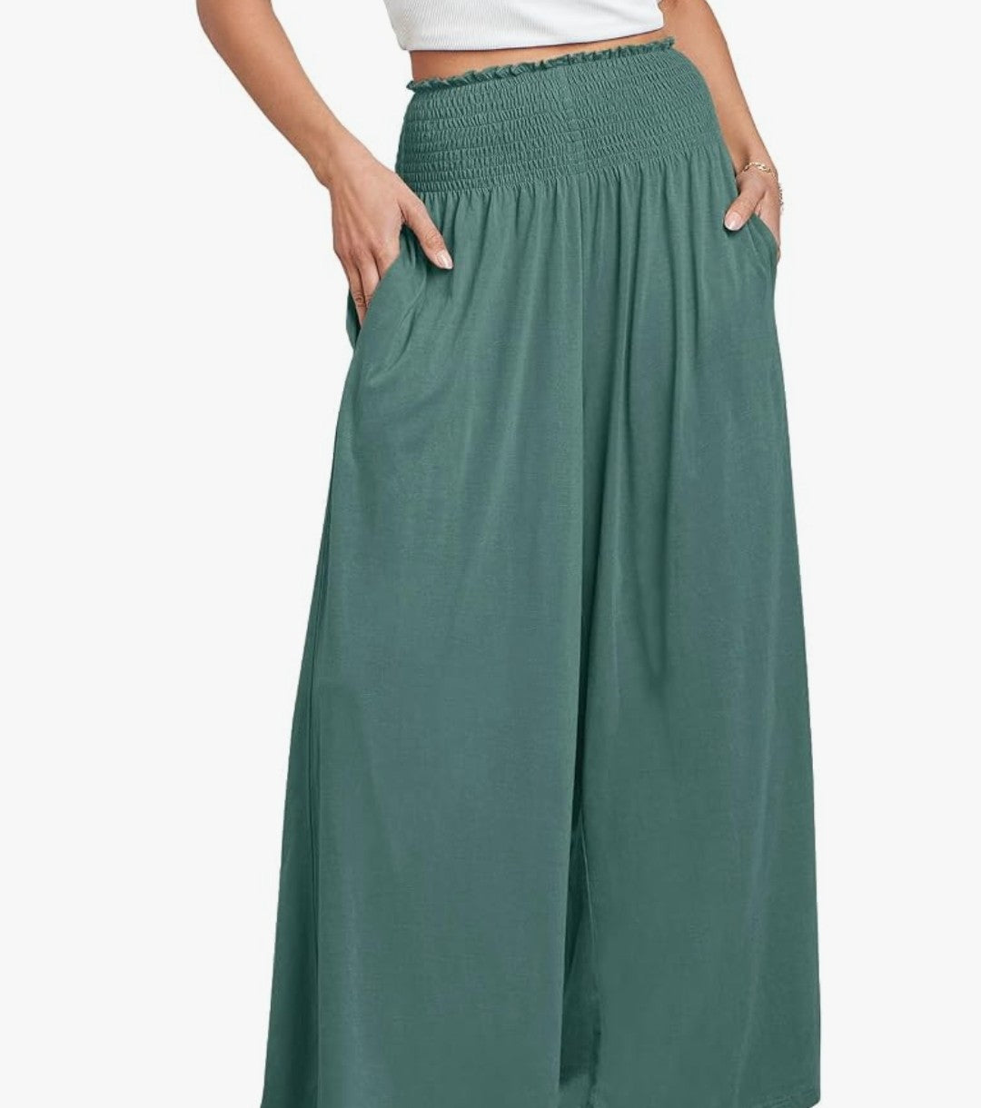 Baggy Wide Leg Boho Summer Pants (XL)