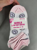 Girls Low Cut Socks 10 pairs (Shoe Size 4-10)