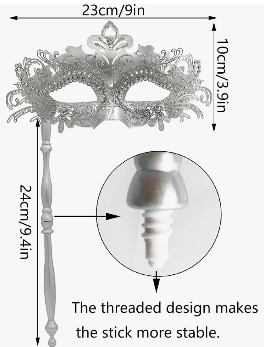 Masquerade Mask with Handle