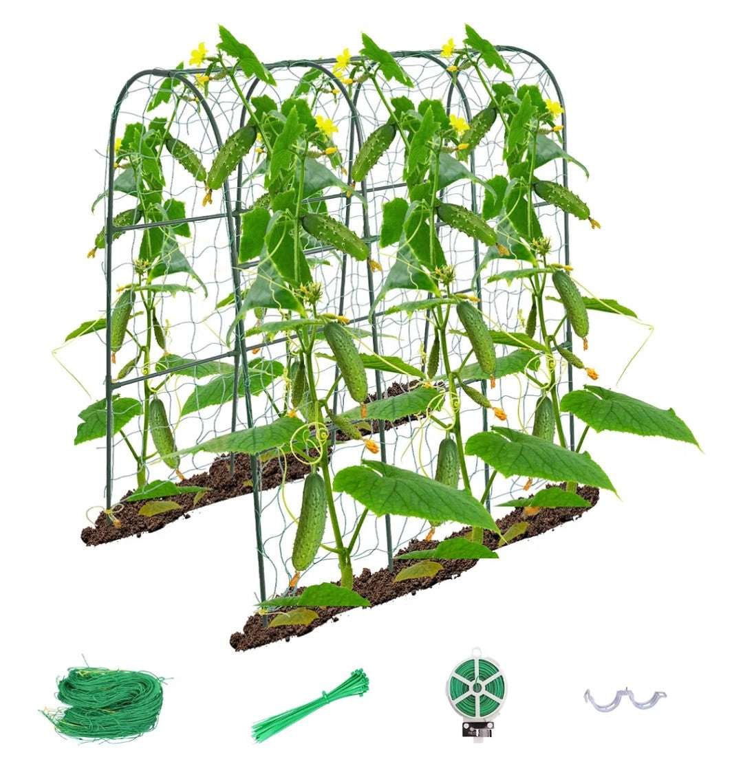 Cucumber Teellis for a raised Bed, 49.6"L x 30"W x 47.2"H
