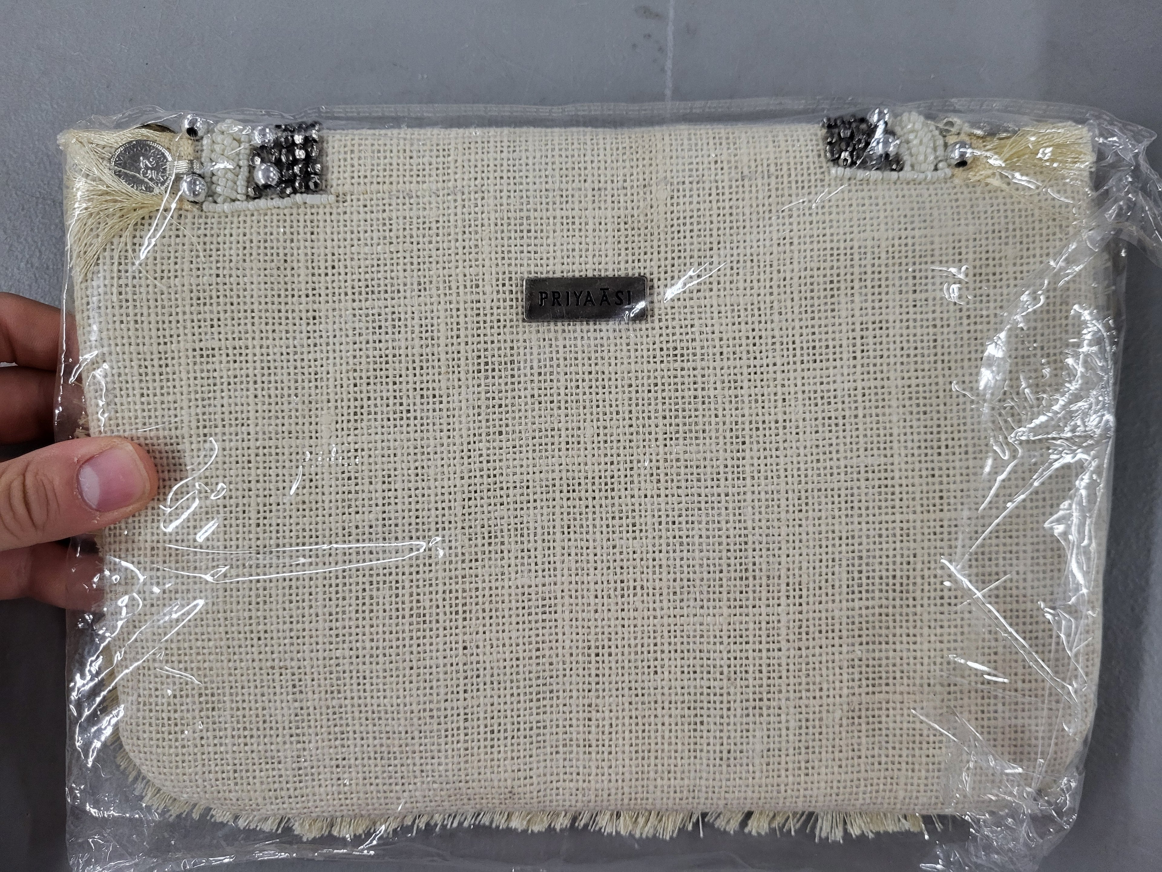 Priyaasi Coin Embellished Jute Sling Bag
