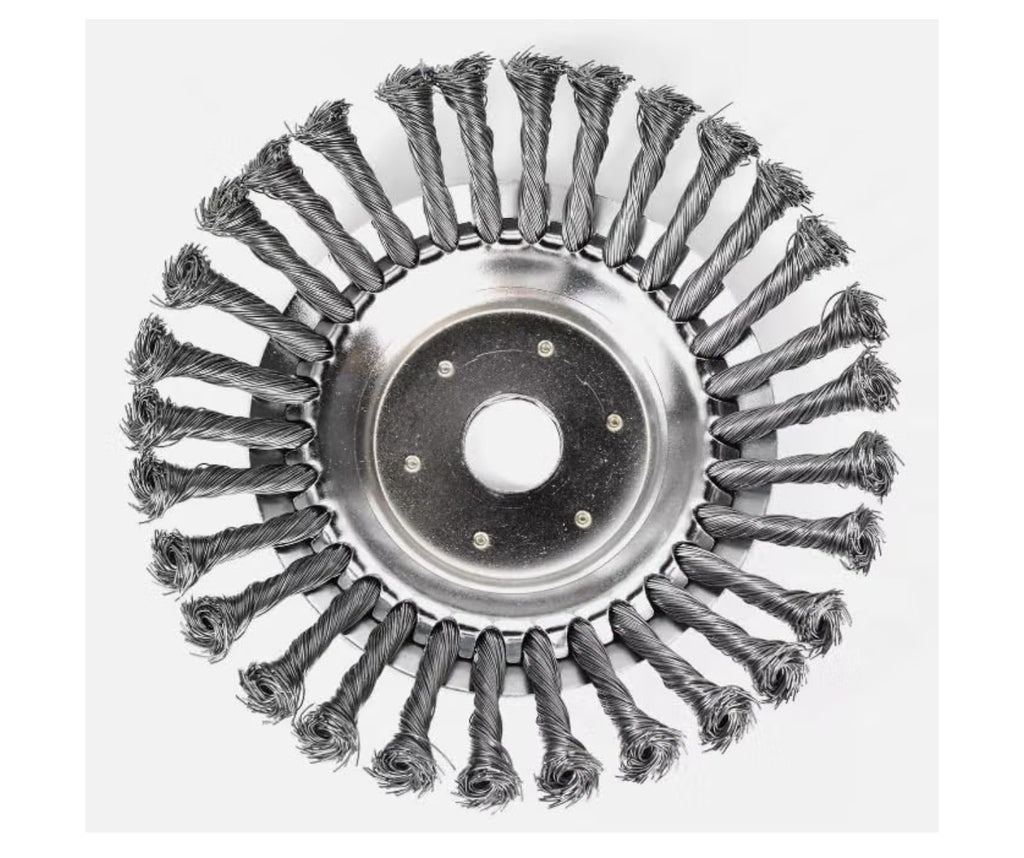 10 inch Steel Wire Wheel Brush Grass Trimmer Head Weed Cleaning Garden Cutter
