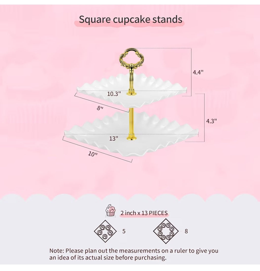 Serving Trays and Cupcake Stand Set
