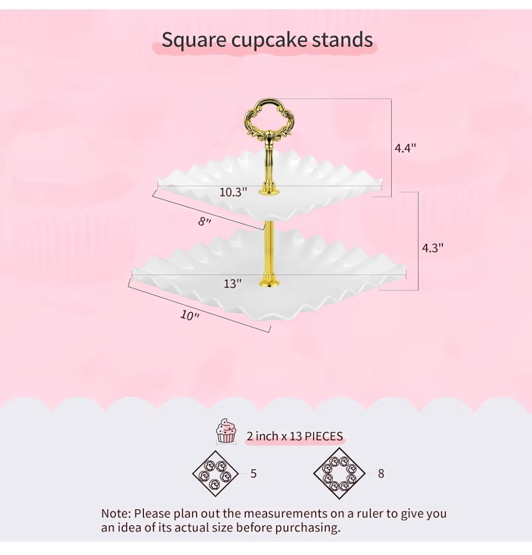 Serving Trays and Cupcake Stand Set