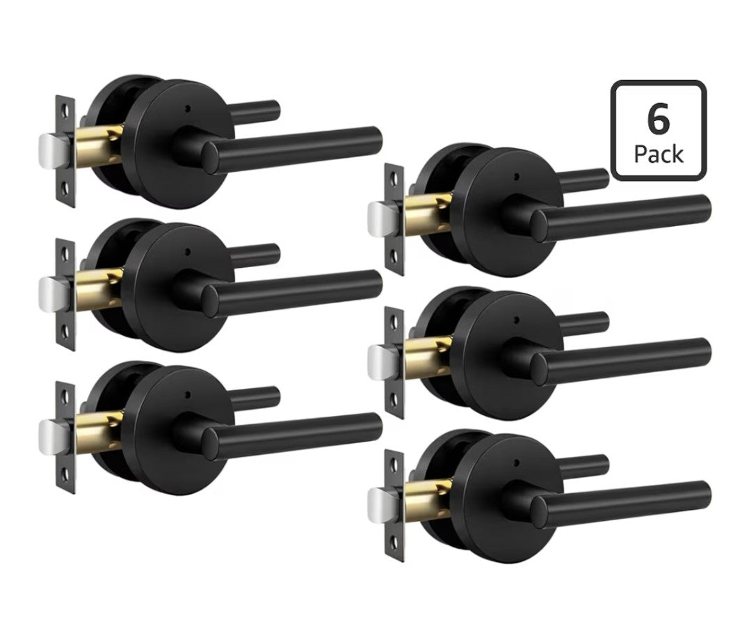 Goldenwarm Black Door Handles, Interior, 6 pack