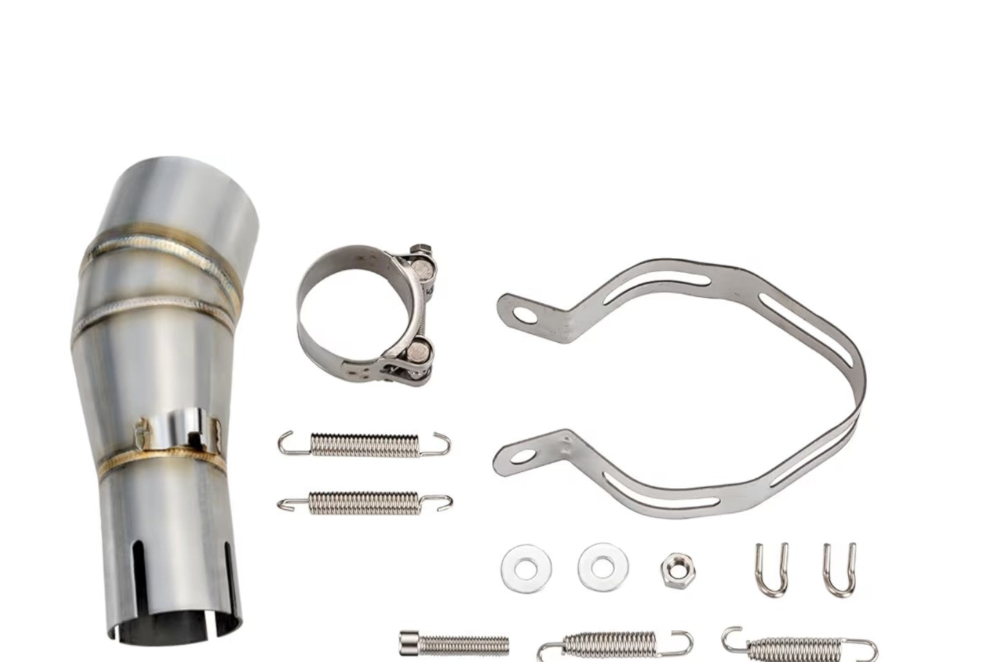 Motorcycle Muffler Mid Pipe, Muffler Adapter Connect Pipe Compatible with Kawasaki Ninja 250 Z250 Z300