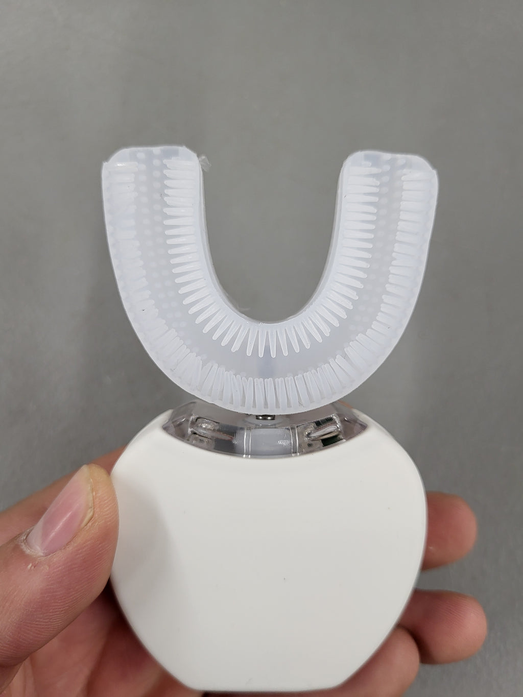FREEZE2TRIM Sani White Ultrasonic Toothbrush, Ortho Sparkle Sonic Glow Brush, 360 Brite Adult U Shaped Toothbrush Ultrasonic Tooth Cleaner Teeth Whitening Light Electric Automatic Hands Free