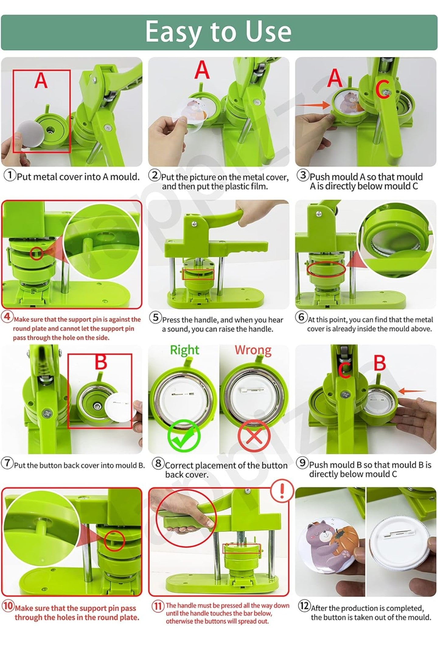 Happizza Button Maker Machine Multiple