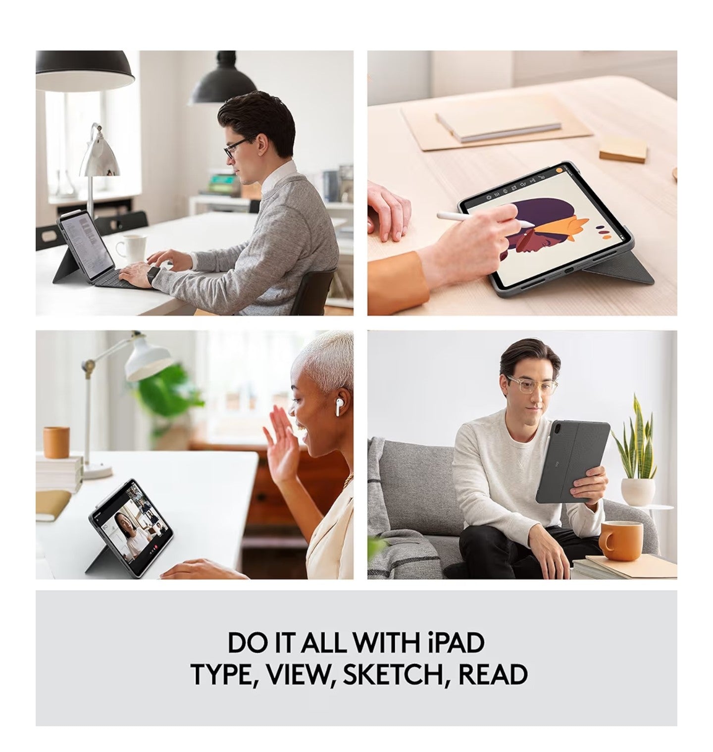 Logitech Combo Touch iPad Air Keyboard Case, Detachable