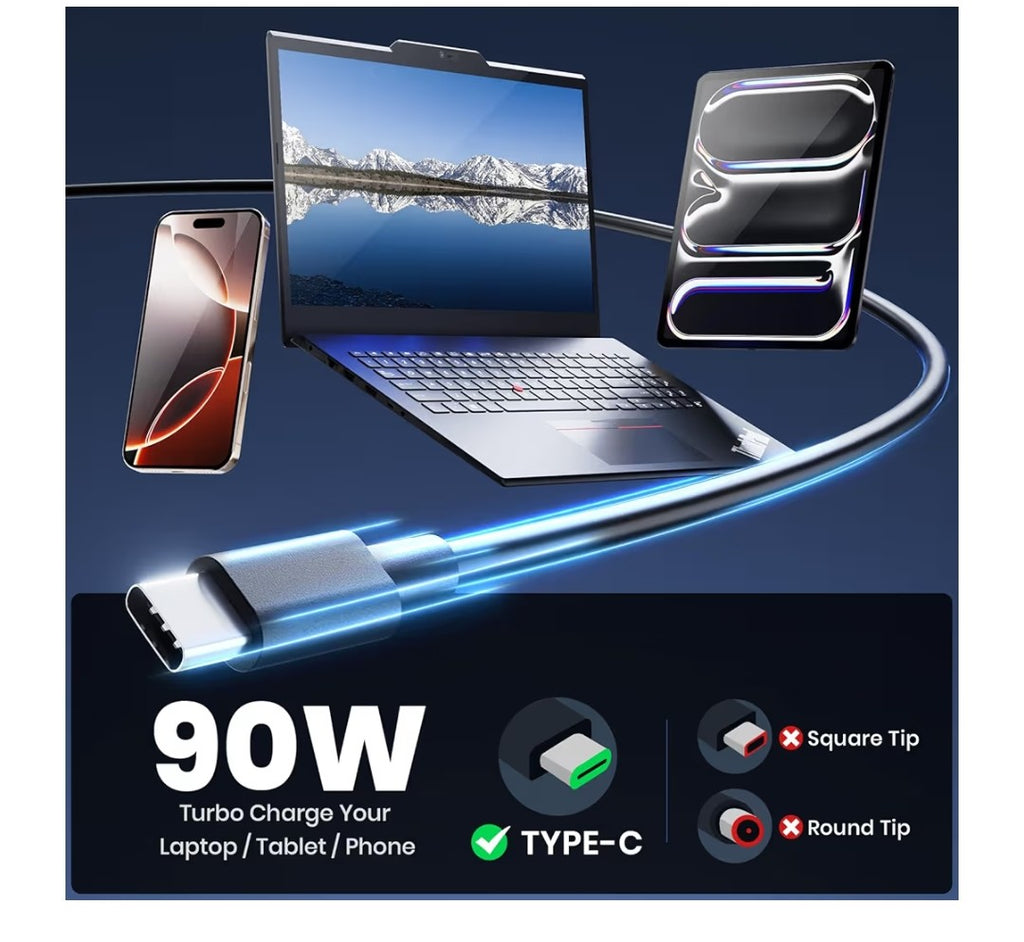 90W USB C Laptop Charger for Dell Latitude