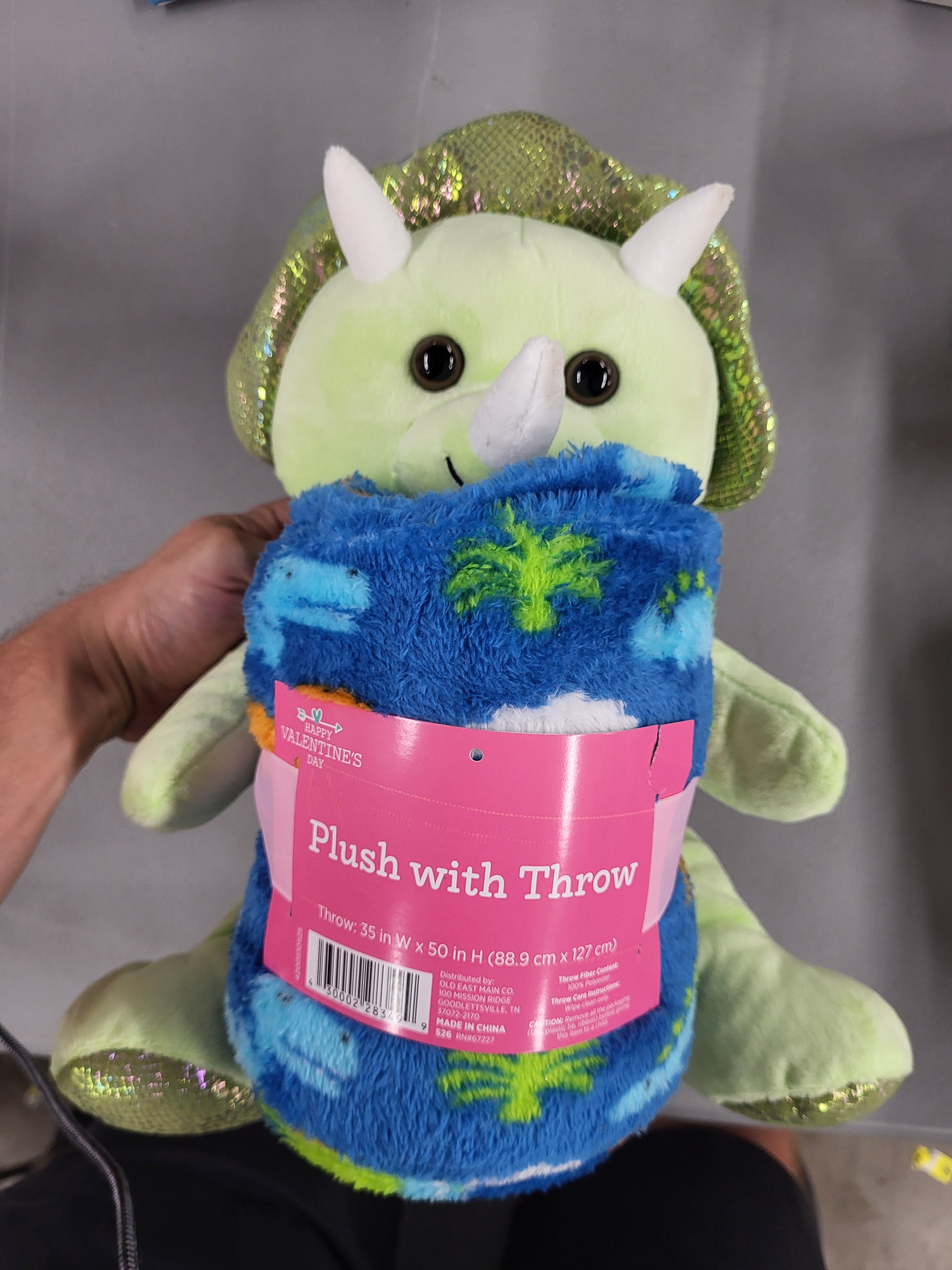 Dino Plush with Throw Blanket
